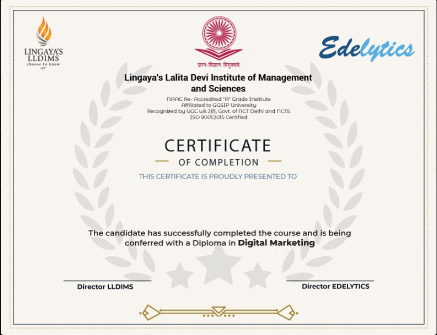 Certificate of Completion