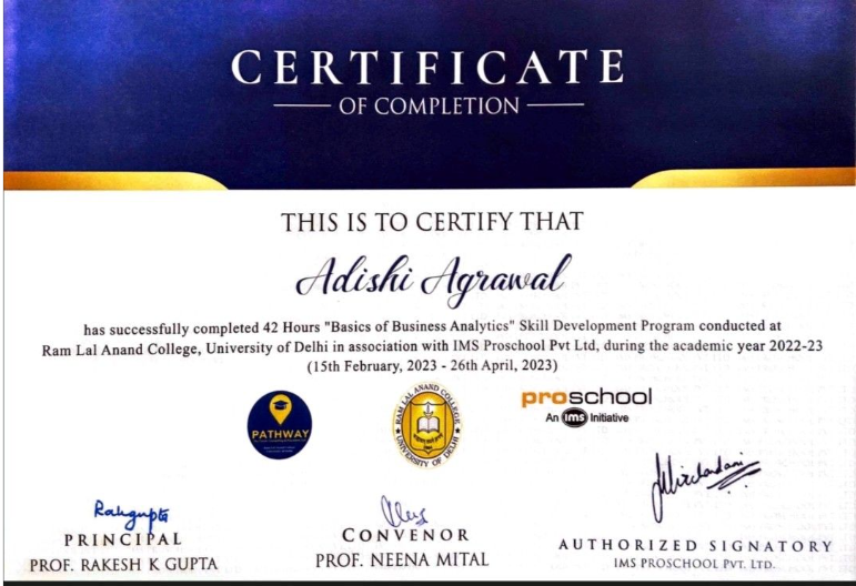 Certificate of Completion